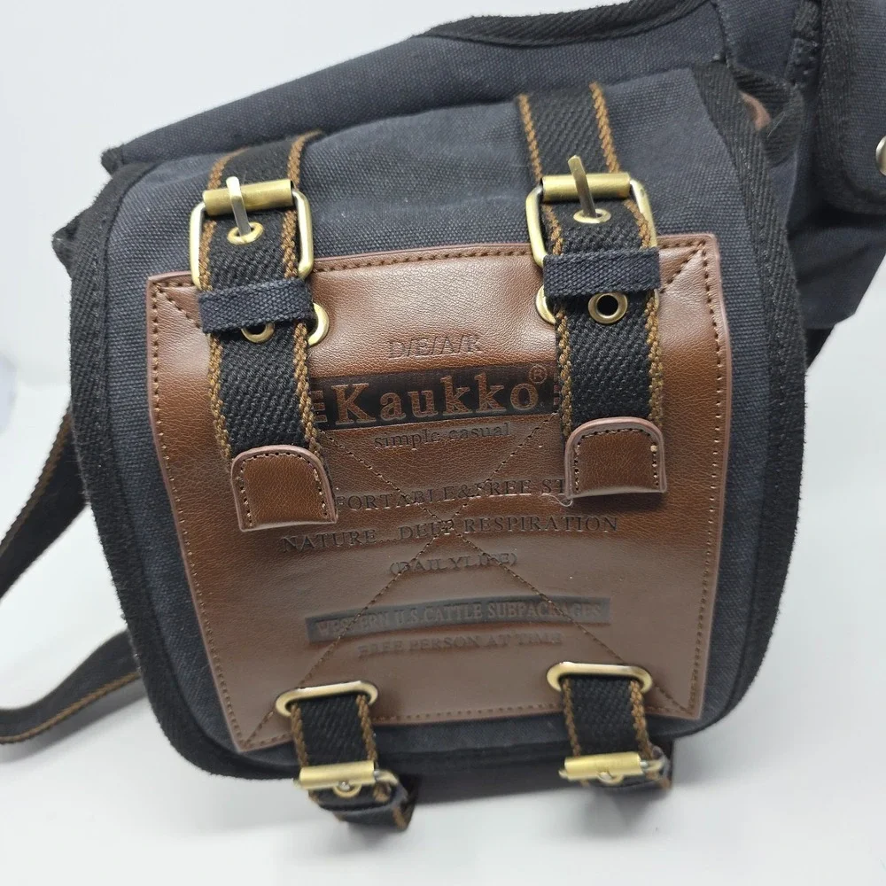Kaukko Backpack Womens Black Brown Casual Travel Western U.S. Cattle Subpackages
